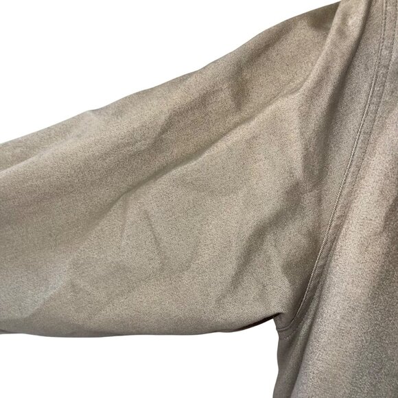 Together Vintage Womens Military Trench Coat Size 10 Khaki Green Button Lined - Picture 15 of 16